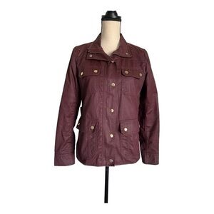 J.Crew Burgundy Red Relaxed Utility Jacket Size S Style no 19034